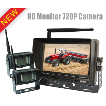7 Inch LCD Screen, 2.4G Digital 720p Ahd, Wireless Car Monitor System with Wide Angle View Camera